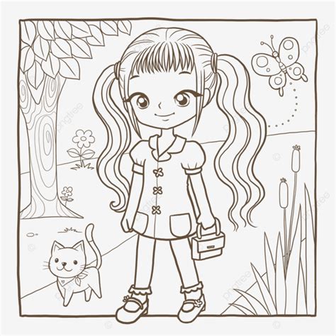 Gambar Kartun Doodle Kawaii Anime Halaman Mewarnai Ilustrasi Lucu Clipart Karakter Chibi Manga ...