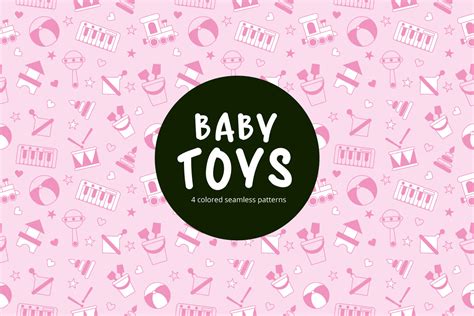 Baby Toy Vector Seamless Free Pattern - GraphicSurf.com