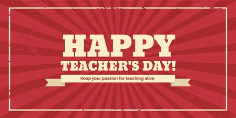 Vintage Teachers Day Banner Template in PSD, Illustrator, Word ...