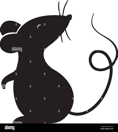 Isolated mouse silhouette vector design Stock Vector Image & Art - Alamy