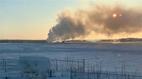 Highway 3 reopens after fire at Yellowknife Airport