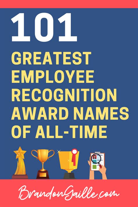 101 Creative Employee Recognition Award Names | Employee recognition awards, Employee ...