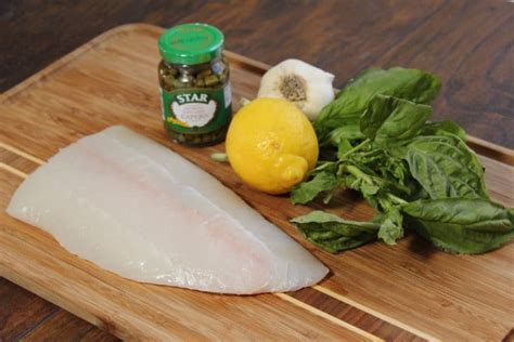 Grilled Halibut with Lemon, Capers and Basil - Kevin Is Cooking