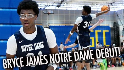 Bryce James Debut! Notre Dame's Newest Basketball Start Shines Bright!