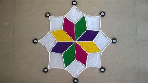 Diwali Special - Freehand Rangoli Design | Simple rangoli, Small ...