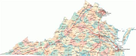 Virginia Road Map - Va Road Map - Virginia Highway Map - Virginia State ...