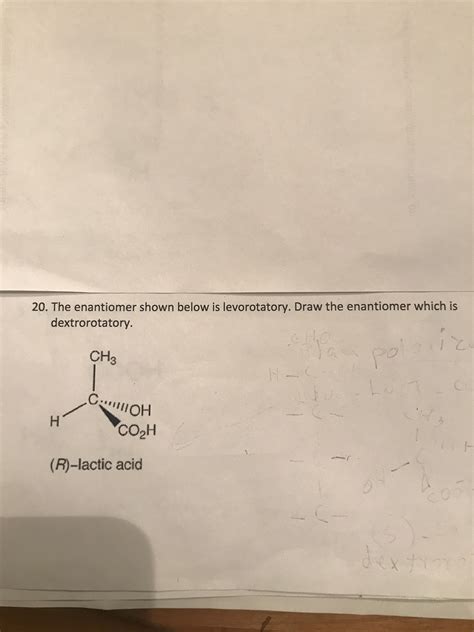 Answered: 20. The enantiomer shown below is… | bartleby