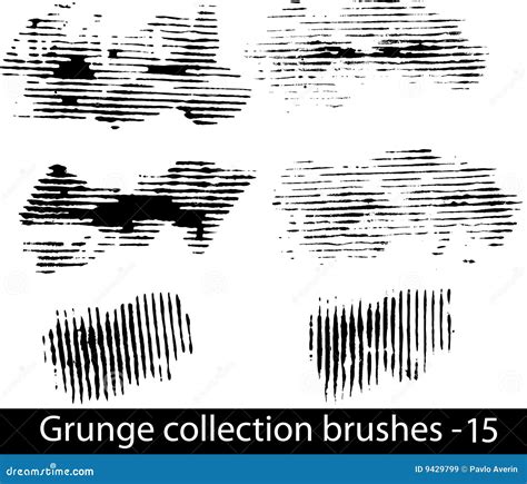 Grunge brushes line stock vector. Illustration of grunge - 9429799