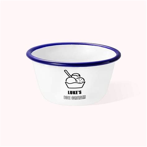 Personalized Enamel Ice Cream Bowls - CALLIE