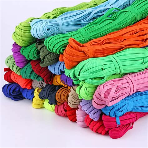 Colorful High elastic Flat Elastic Bands 6mm Rope Rubber Band Line ...