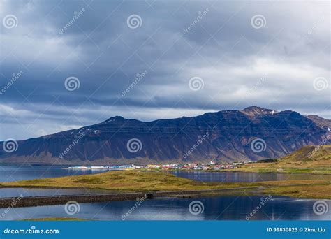 Snaefellsjokull Volcano with Iceland Coast Stock Image - Image of ...