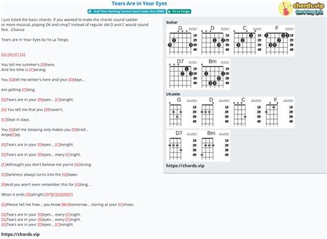 Chord: Tears Are in Your Eyes - Yo La Tengo - tab, song lyric, sheet ...