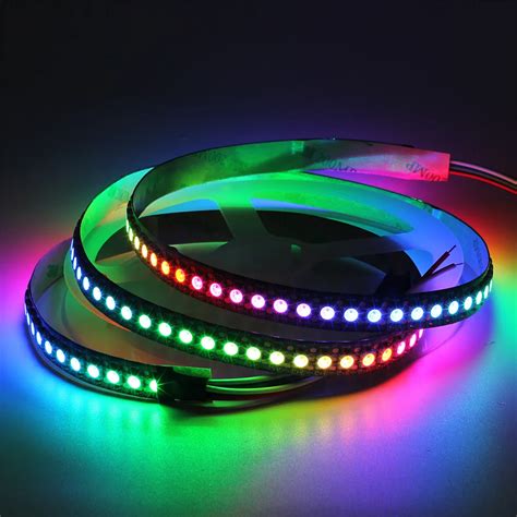 Aliexpress.com : Buy 5V Full color WS2812 LED Strip RGB 30/60/144LEDs/m Smart IC WS2812B pixel ...