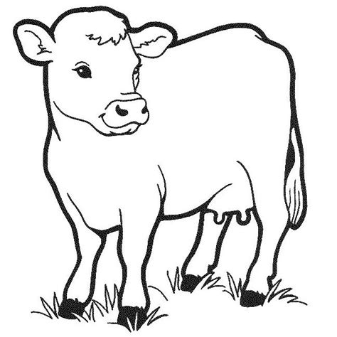 Animal Templates | Free & Premium Templates | Cow coloring pages, Farm ...