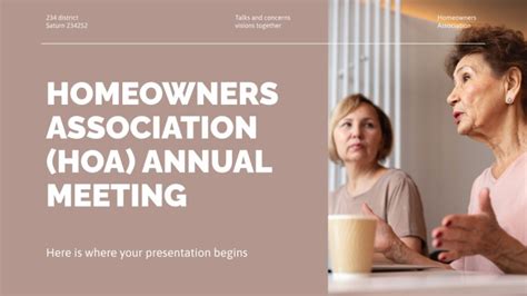 Homeowners Association (HOA) Annual Meeting | Google Slides