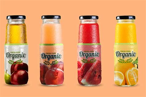 Free Download Fruit Juice Glass Bottle Mockup - Designhooks