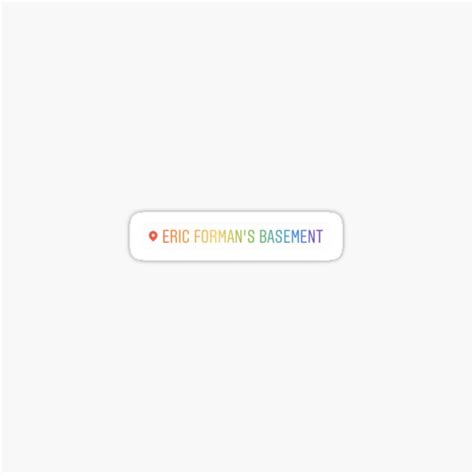 "Eric Forman's Basement" Sticker for Sale by christineinbold | Redbubble