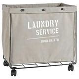 CintBllTer. Canvas Laundry Hamper on Wheels, Canvas Laundry Bag, Laundry Basket with Wheels ...