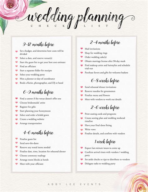 Free Notion Wedding Planning Template