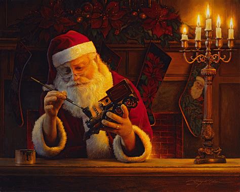 Christmas Eve Touch Up Painting by Greg Olsen