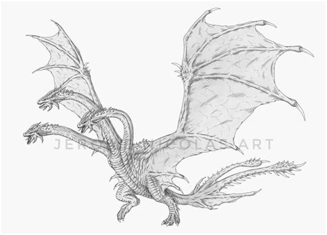 King Ghidorah Coloring Page - RebeccaropHarrell