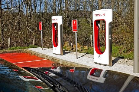 View Tesla Motors Supercharger Station Near Editorial Stock Photo - Stock Image | Shutterstock