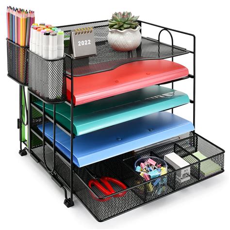 Buy Office Desk Organizer, Paper Letter Tray Organizer, 5 Tier Desktop ...