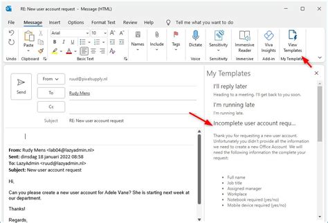 Create An Email Template In Outlook Web App - Printable Templates Free