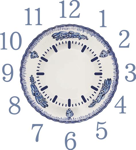 Cottagecore vintage dish clock sticker - TenStickers