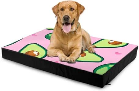 Thick Dog Bed Avocado Cartoon Fruit Dog Pet Bed Big Dog Bed Waterproof 76 X 51 X8cm with Zipper ...