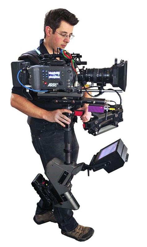 Steadicams, monster cameras that are attached to the operator via a ...