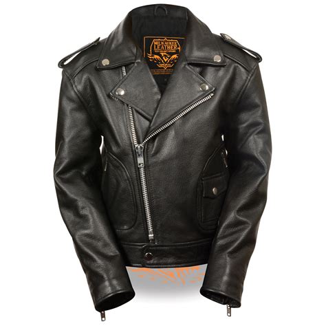 Kids Updated Black Leather Motorcycle Jacket - Walmart.com - Walmart.com