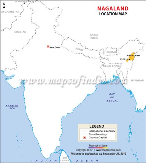 Location map of Nagaland