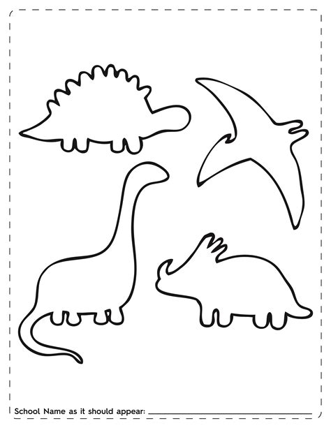 Dinosaur Outline Template - Cliparts.co