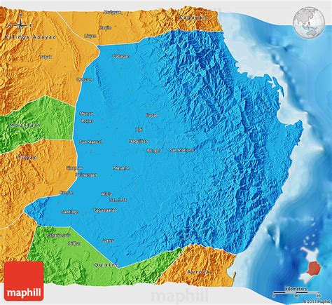 Political 3D Map of Isabela