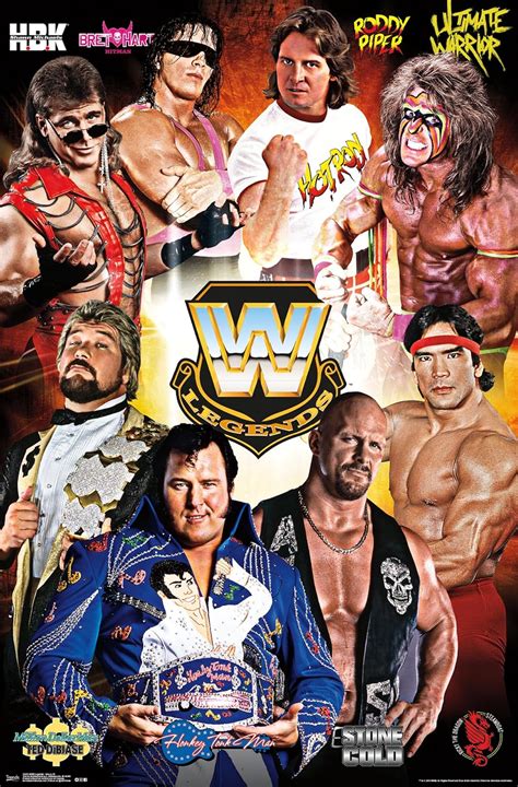 Wrestling Bret hart ted dibiase shawn michaels wwe superstars poster ...