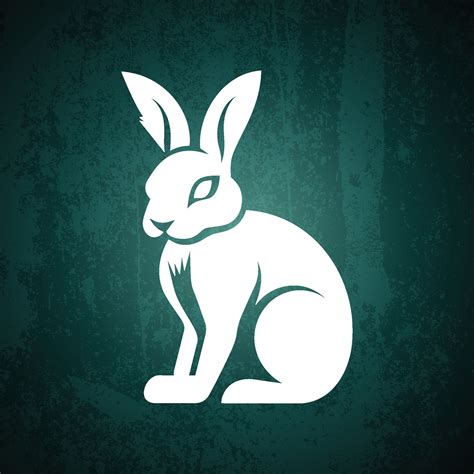 White Rabbit Silhouette on Dark Green Grunge Background 28571937 Vector Art at Vecteezy