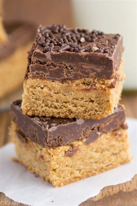 Peanut Butter Cookie Fudge Bars - Crazy for Crust