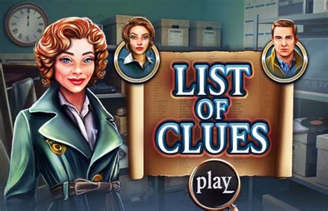 List of clues - Hidden Object Games