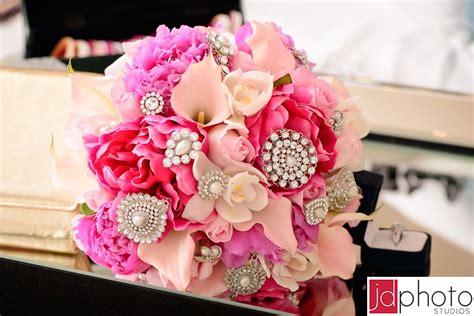 Fuchsia pink crystal bouquet | Vancouver Wedding Photographer | www.jdphotos.ca Desi Wedding ...