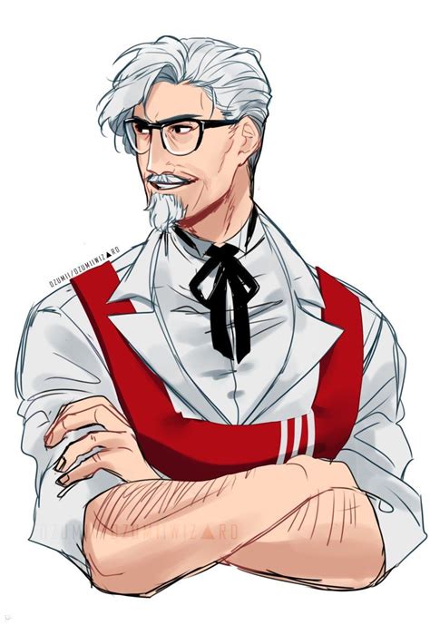 Colonel Sanders, by Ozumii | Anime, Estilo anime, Personagens masculinos