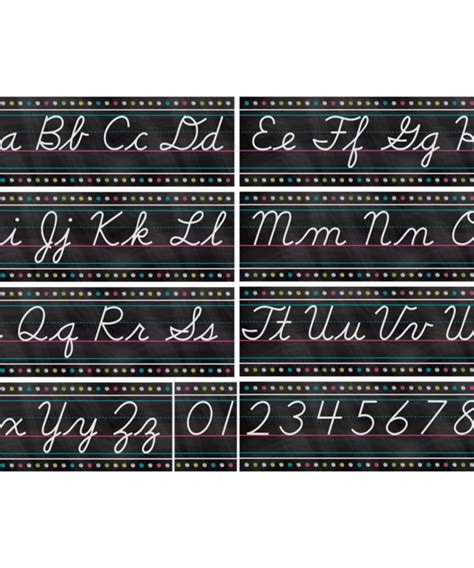 Chalkboard Brights Cursive Writing Bulletin Board - Inspiring Young Minds to Learn