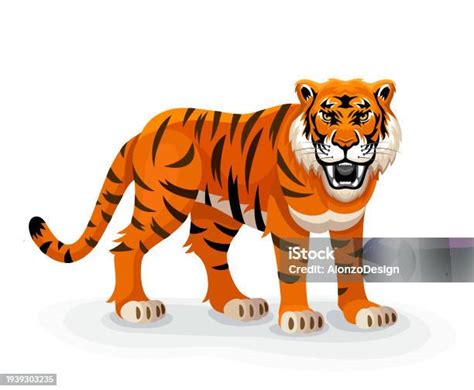 Angry Tiger Roaring Tiger Tattoo Mascot Creative Design Stock ...