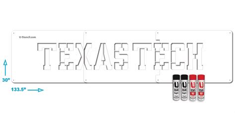 Texas Tech Logo Stencil Kit - XL TTOOS-006 | U-Stencil - A Stencil Universe