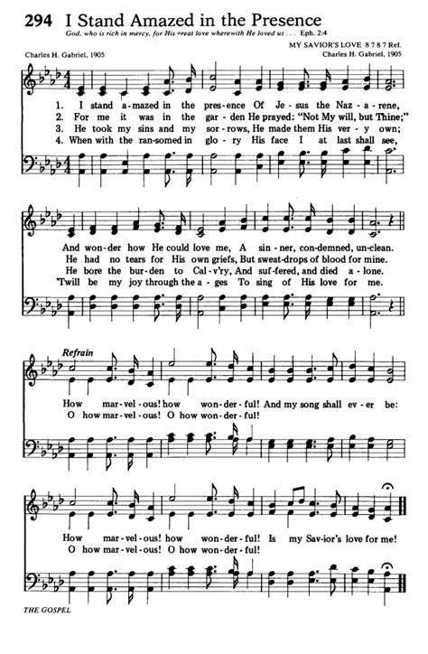 Hymns for the Living Church 294. I stand amazed in the presence | Hymnary.org