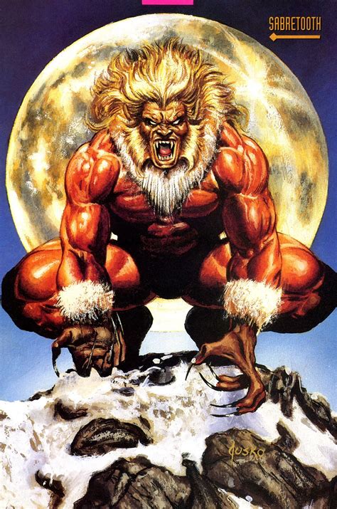 Sabretooth by Joe Jusko I remember this from the Marvel Trading cards when I was a kid ...