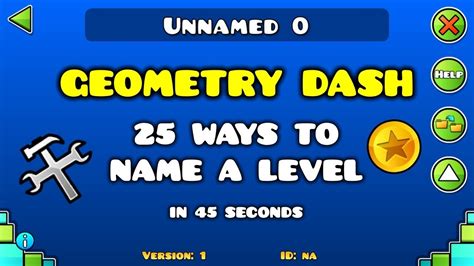 25 Ways to Name a Geometry Dash Level in 45 Seconds - YouTube