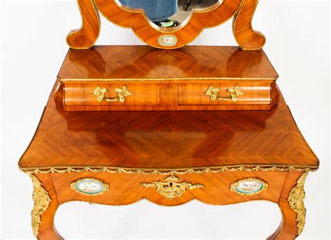 Antique Ormolu and Sevres Porcelain Mounted Dressing Table and Mirror 19th Century For Sale at ...