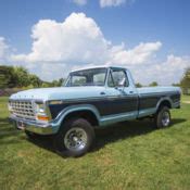 1979 F-250 Ford Custom 4x4 truck low original miles 2 tone blue w/ camper shell for sale