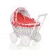 Wicker dolls pram